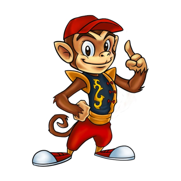 Vetor tity monkey mascot design vector