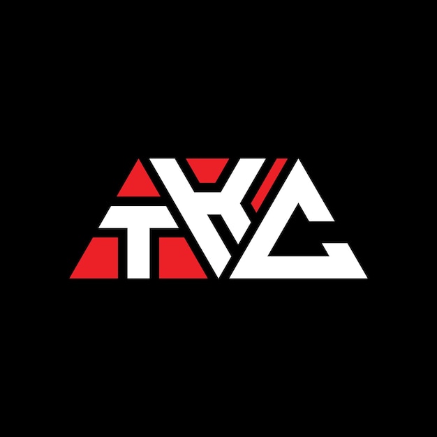 TKC triângulo letra logotipo design com forma de triângulo TKC logotipo triângulo design monograma TKC vector triângulo logotipo modelo com cor vermelha TKC logótipo triangular simples elegante e luxuoso Logotipo TKC