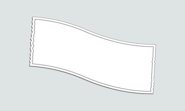 Toalha de banho desenho técnico modelo de ilustração vetorial de desenho plano de moda