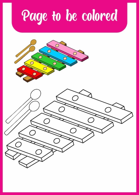 Tocar xilofone é divertido de ser colorido
