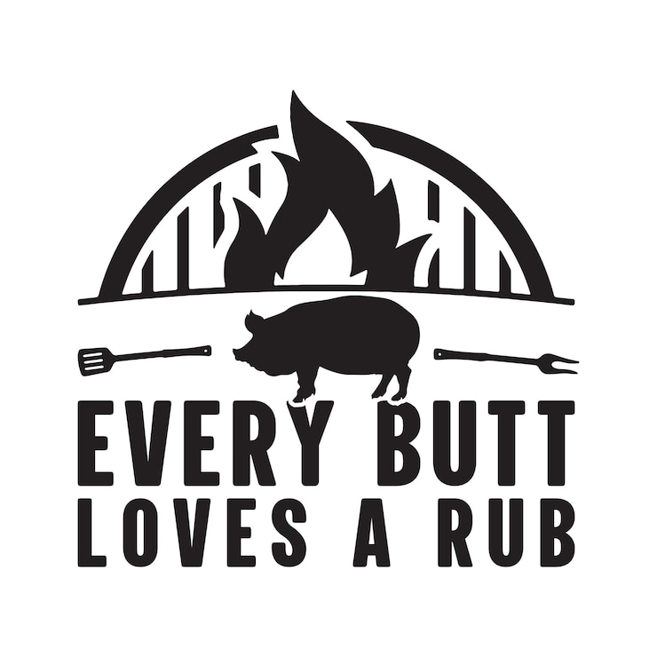 Vetor toda bunda adora um design de camisa com logotipo de porco esfregado