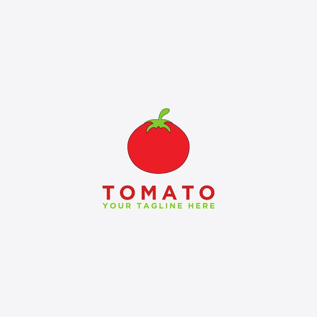 Tomate design logo isolado ilustração vetorial de legumes