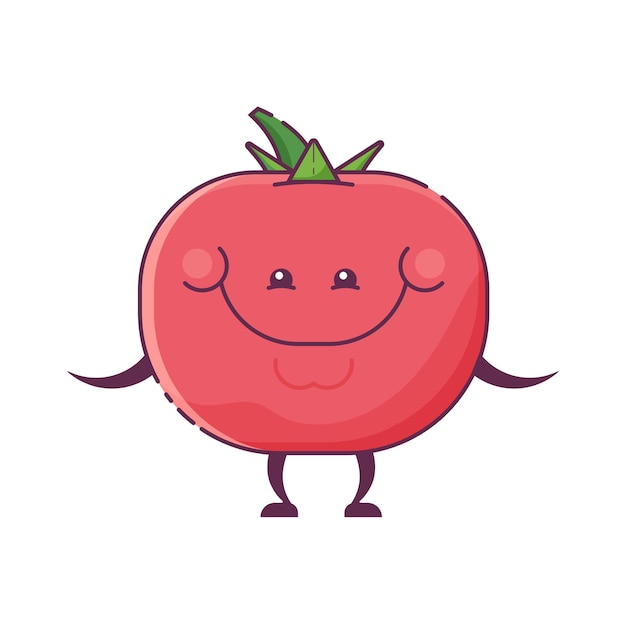 Vetor tomate vegetable character mascote