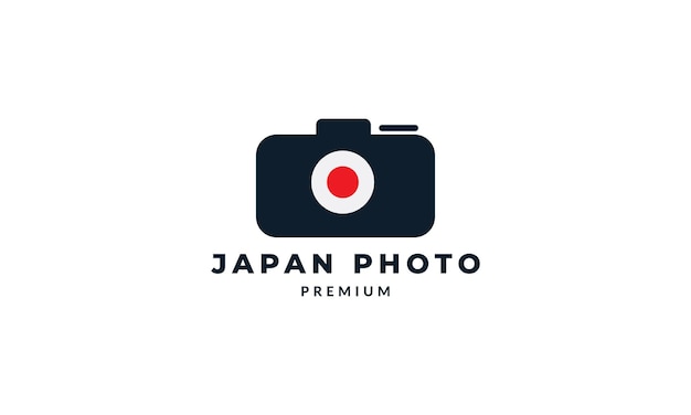 Tóquio ou japão com design de logotipo de câmera ou fotografia