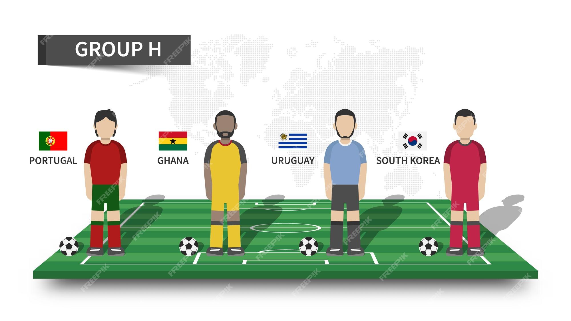 Catar line-up futebol 2022 torneio ilustração vetorial de fase