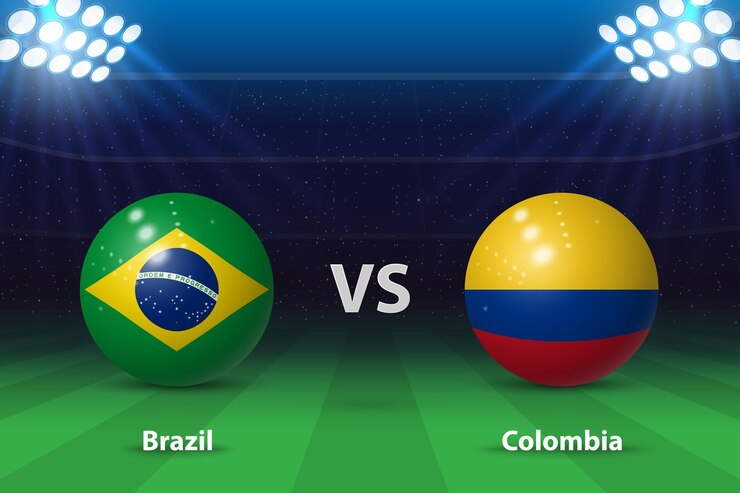 Torneio de futebol Brasil vs Colômbia América 2024