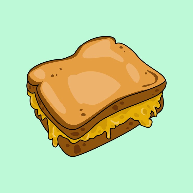 Vetor torrada vetor com delicioso olhando derretido keny
