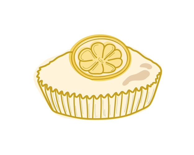 Vetor torta de limão japonesa. ilustração em vetor plana.