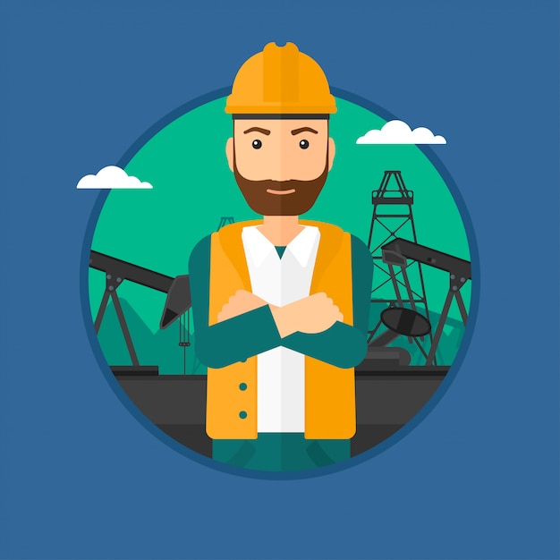 Trabalhador de petróleo Cnfident.