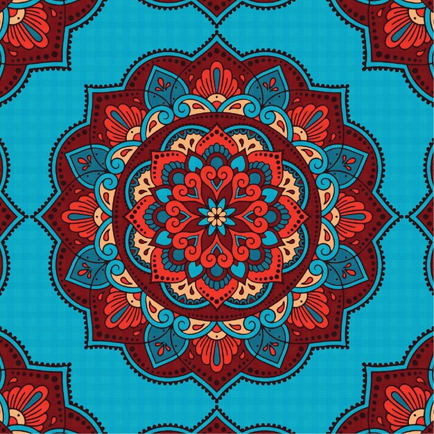 Trabalho de arte de design de mandala multitema
