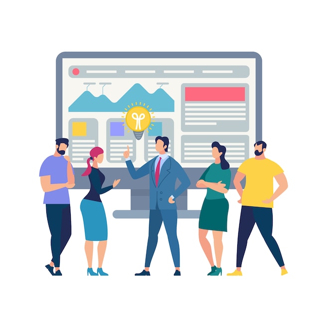 Trabalho em equipe no escritório