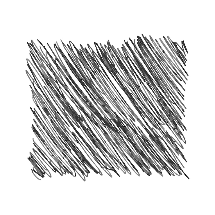 Vetor traçado de lápis vetorial isolado em fundo branco traços de lápis na forma de uma textura quadrada