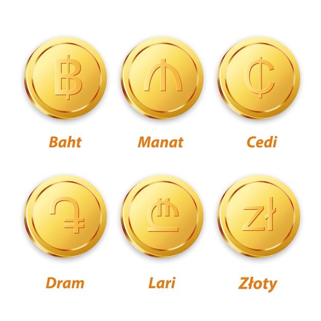 Tradicional coin gold vector