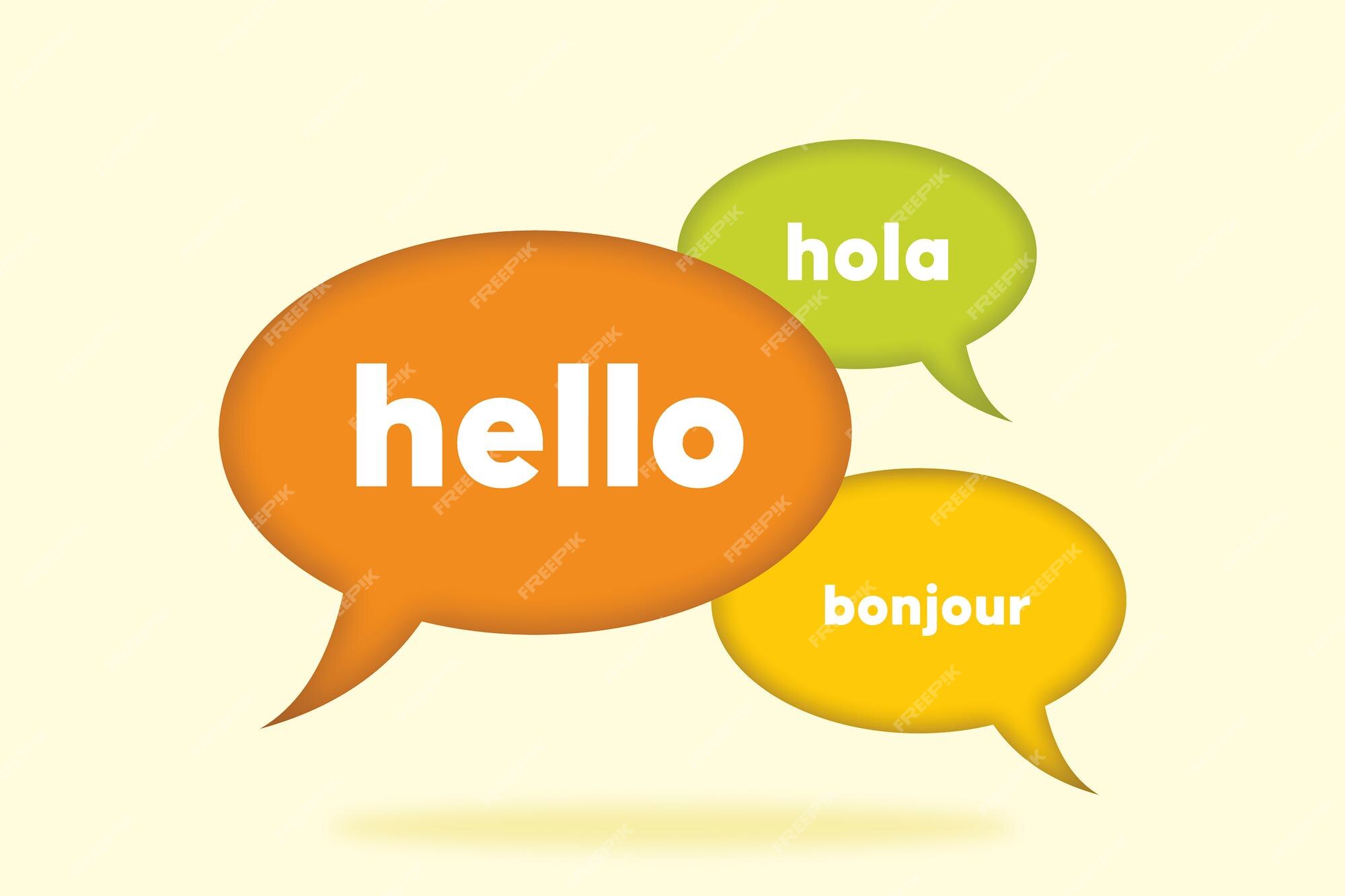Tradutor de idiomas online tradução de bolhas de bate-papo para
