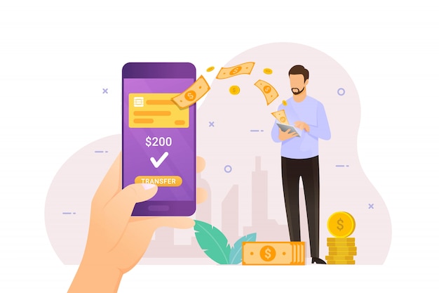 Transferir dinheiro online com mobile banking