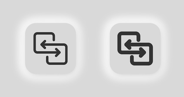 Transferir ícone de seta símbolo reverso duplo oposto direcionado