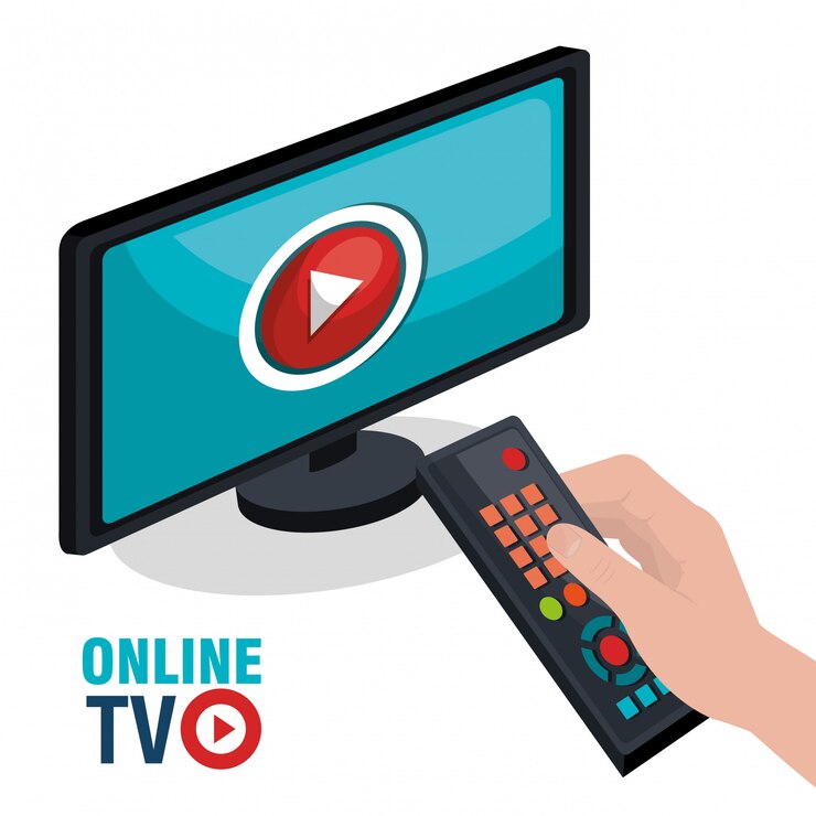 Vetor transmissão ao vivo da tv