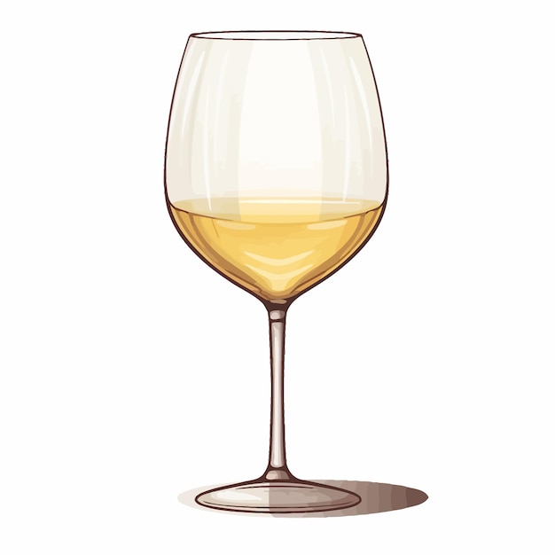 Vetor transparent_glass_for_wine_and_low_alcohol_drink