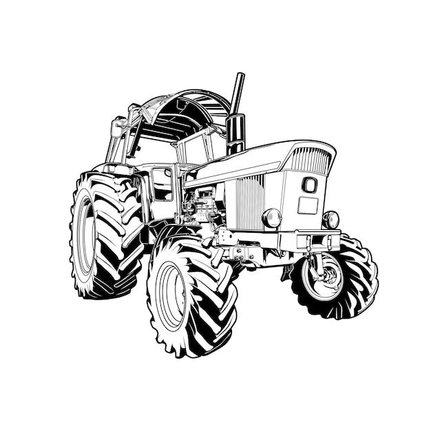 Trator Agricultura Máquinas agrícolas Trator agrícola Vector de veículo agrícola
