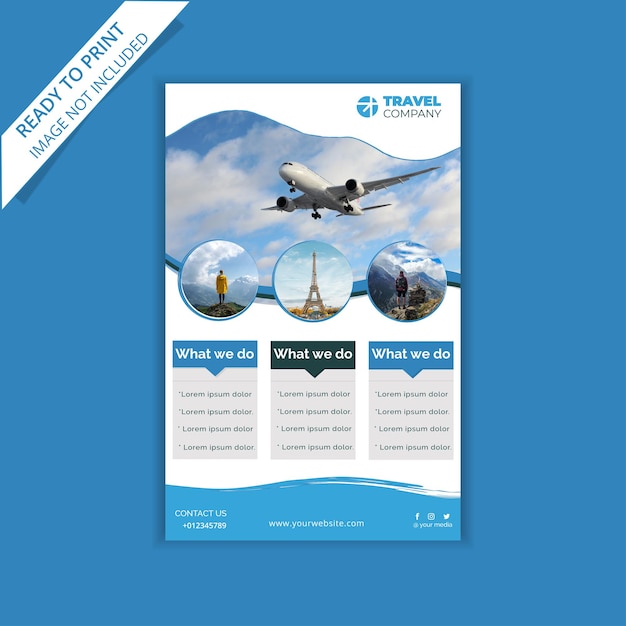 Travelflyertemplatefreevector