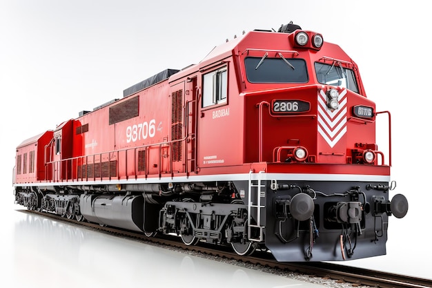 Trem locomotiva diesel isolado renderização em 3d