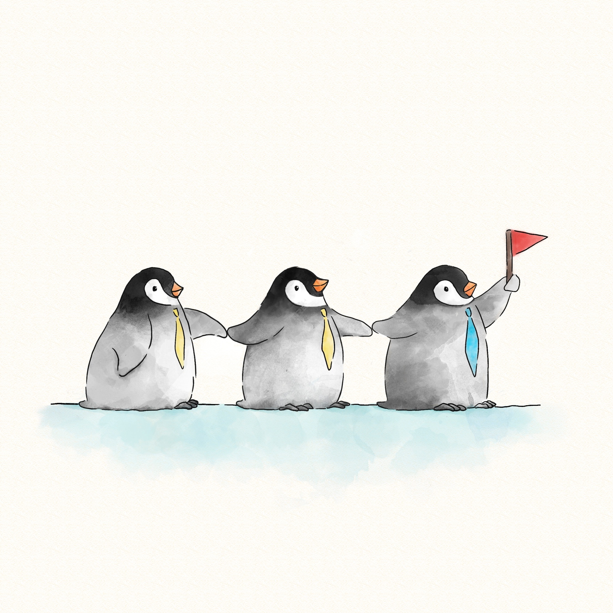 pinguim fofo melhores amigas para sempre doodle fundo da bandeira papel de  parede ícone ilustração dos desenhos animados 19599865 Vetor no Vecteezy