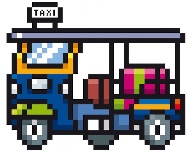 pixel ônibus escolar de 8 bits. carro de transporte para ativos de jogos em  ilustração vetorial. 12265178 Vetor no Vecteezy