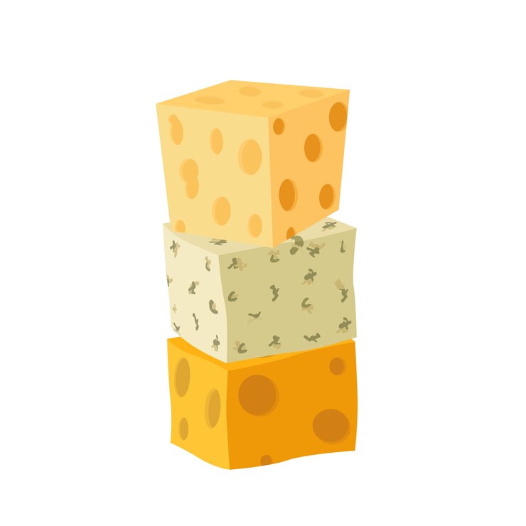Três tipos de queijo