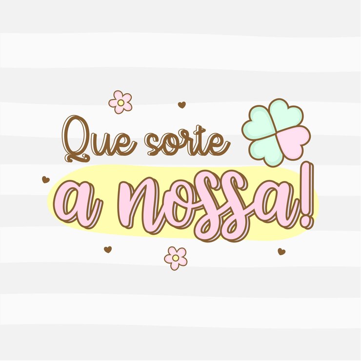 Vetor trevo de quatro folhas decorado com frase
