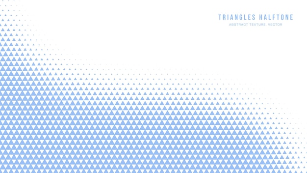 Triângulo Meio-tom Padrão Geométrico Vetor Suave Borda Curva Fundo Azul