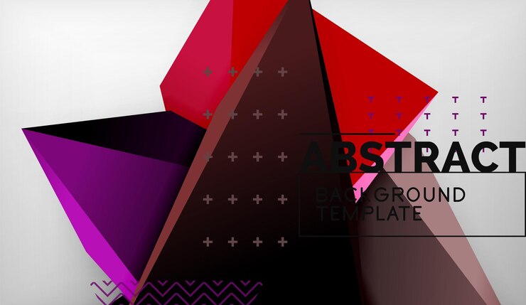 Vetor triângulos de cores abstratas fundo geométrico mosaico triangular estilo poli baixo