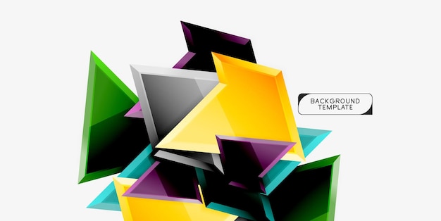 Triângulos geométricos mínimos com efeito 3D modelo de fundo abstrato