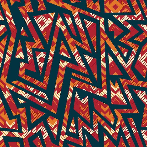 Tribal sem costura padrão geométrico