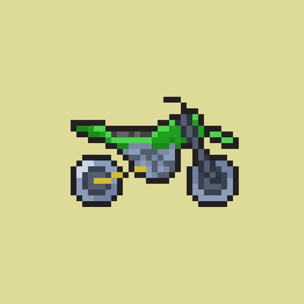 Trilha de motocross no estilo pixel art