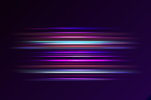 trilhas de luz coloridas com efeito de movimento linhas de trilha de velocidade linhas de fundo de movimento de velocidade da luz