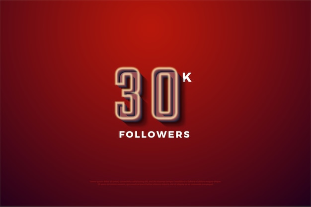 trinta mil seguidores com listras marrom dourado