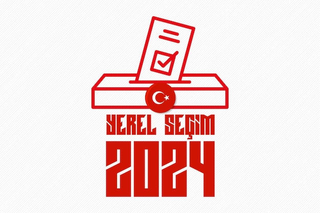 Vetor trkiye yerel seimi kampanyas tradução campanha eleitoral local turca