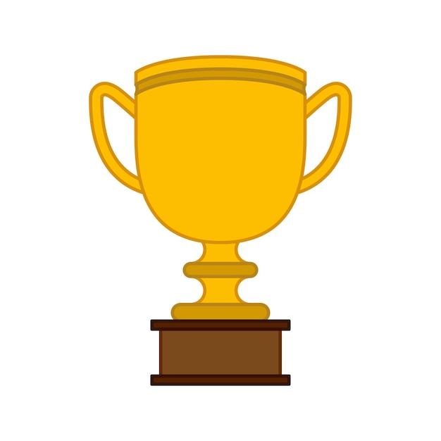 Troféu isolado na ilustração vetorial de fundo branco