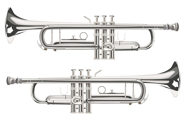 trompete isolado em fundo branco
