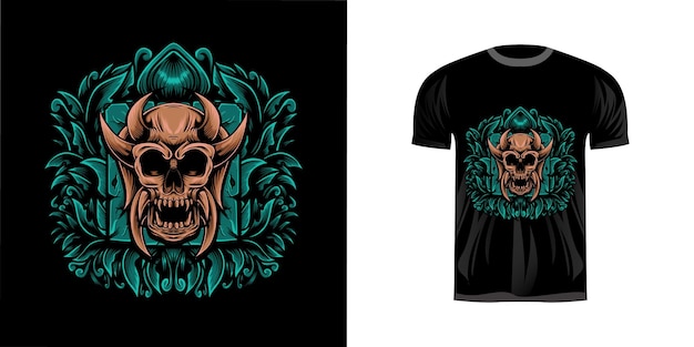 Tshirt desenho ilustração caveira