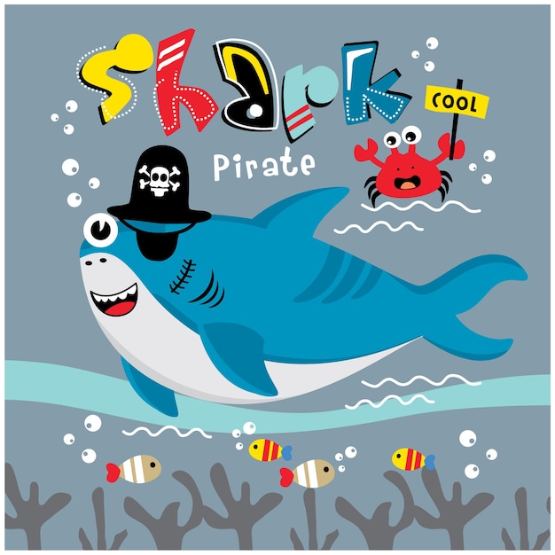 Tubarão, o pirata, desenho animado animal
