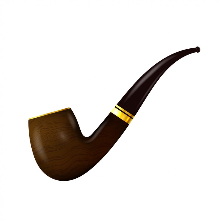 Vetor tubo de tabaco em um branco