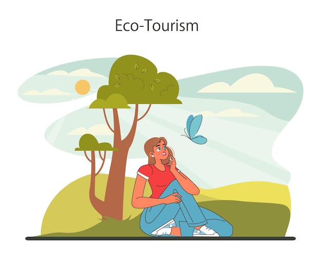 Turismo sustentável ecoturismo recreação ecológica responsável baixo impacto e viagens verdes em