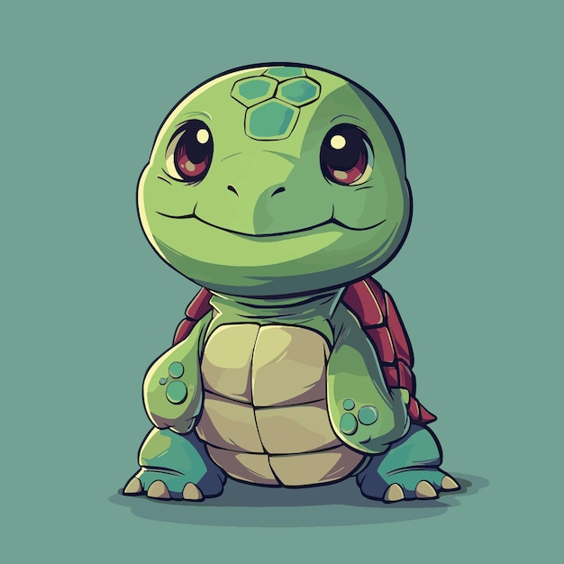 Vetor turtle adorável jogo engraçado inspirado vector