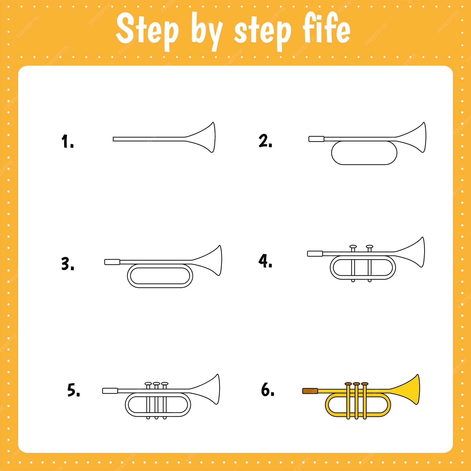 Tutorial de desenho para crianças. nível fácil. folhas de educação