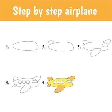 Tutorial de desenho para crianças. nível fácil. folhas de educação