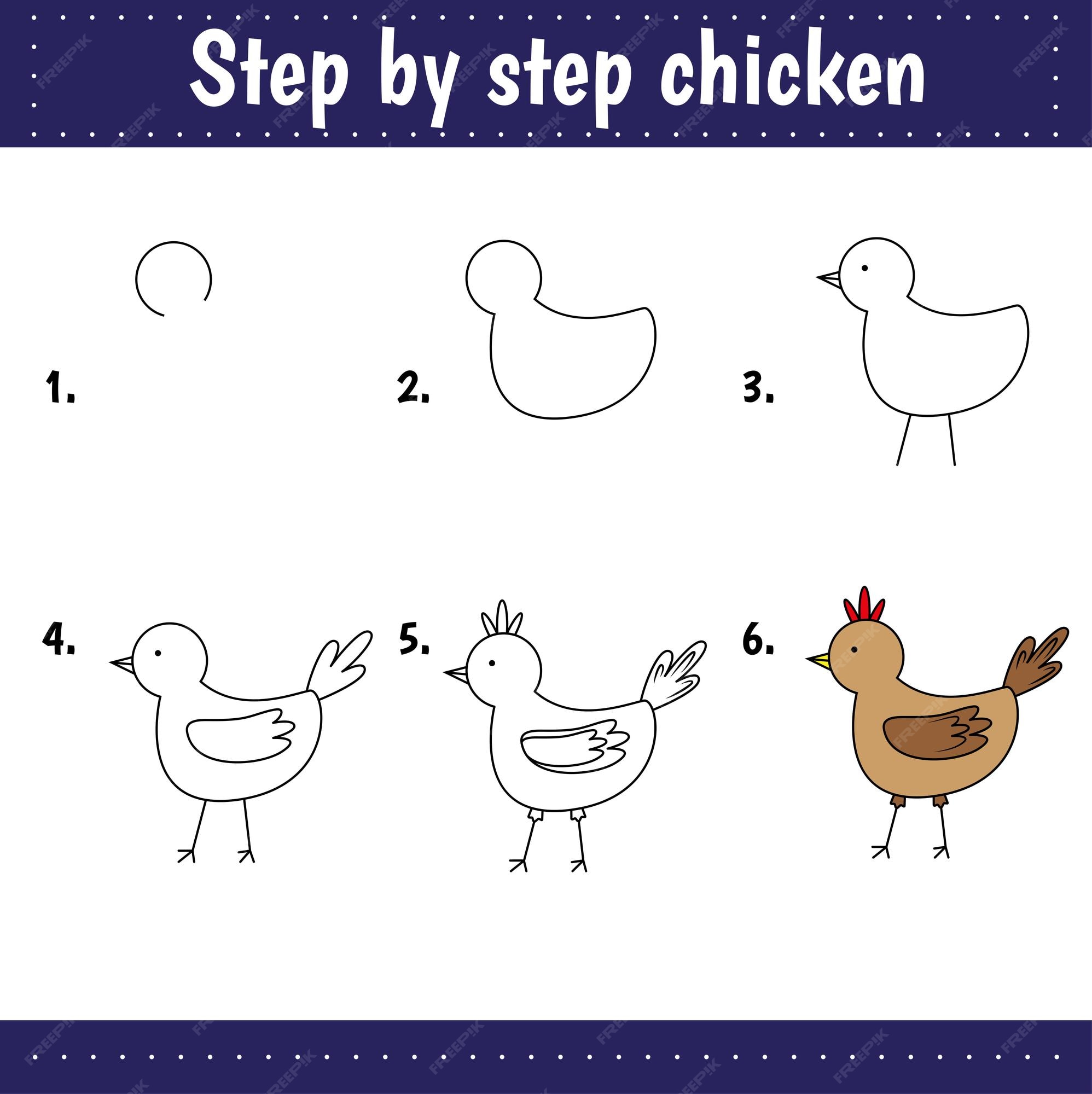 Tutorial de desenho para crianças. nível fácil. folhas de educação