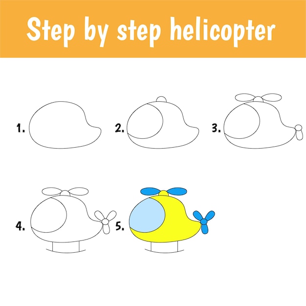 Tutorial de desenho para crianças. nível fácil. folhas de educação. como  desenhar pato