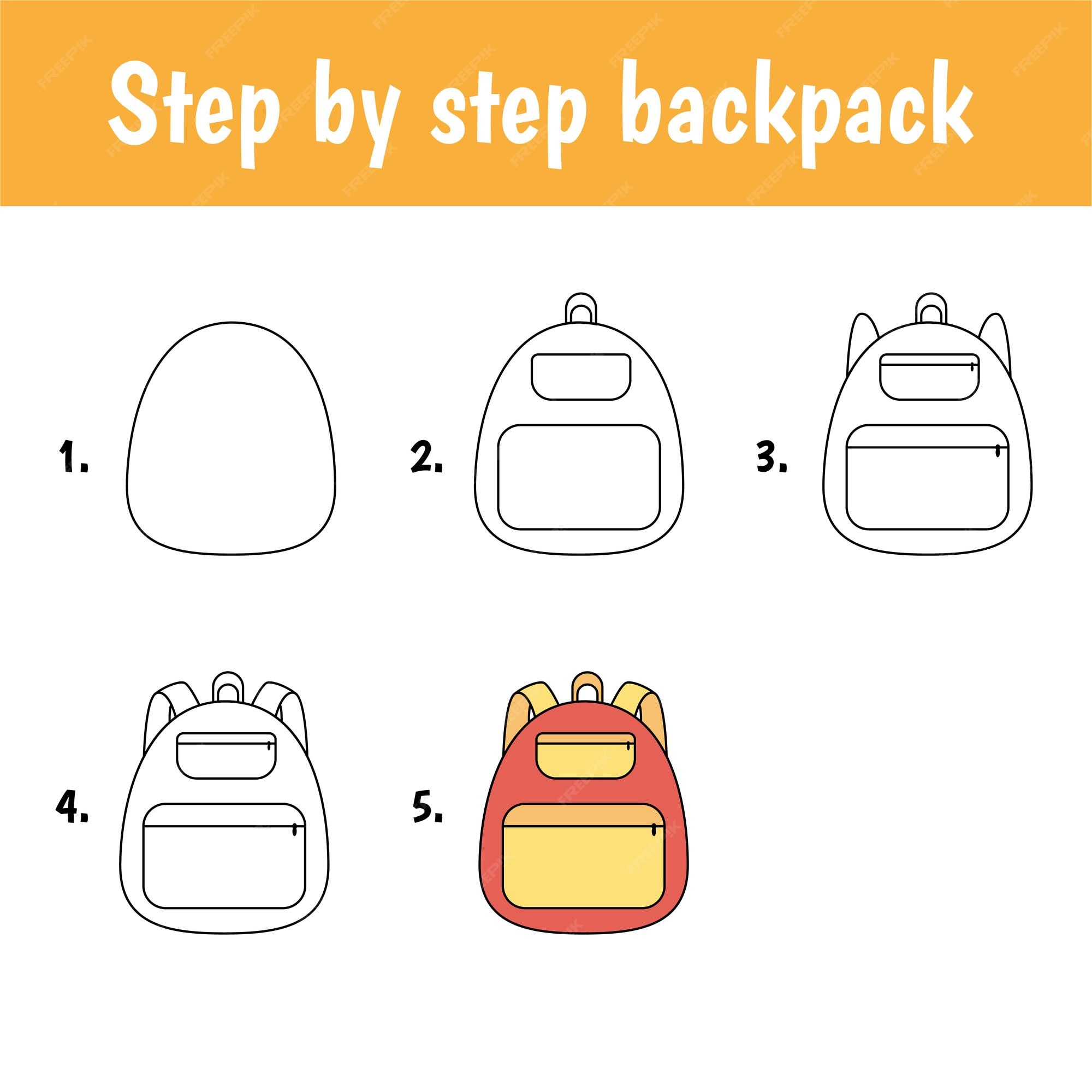 Tutorial de desenho para crianças. nível fácil. folhas de educação