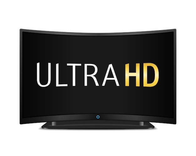 TV Ultra HD com tela curva vetor eps10 ilustração